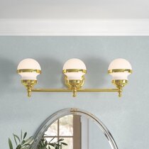 polished brass bathroom light fixtures